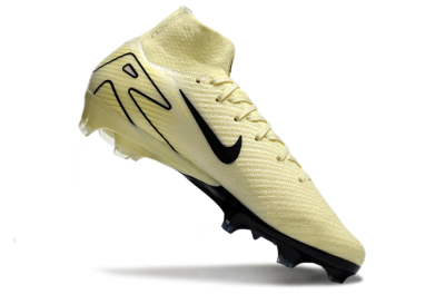 Unisex Nike Air Zoom Mercurial Superfly 10 Elite FG Firm Ground High-Tops Football Boots - Beige/Black/Yellow