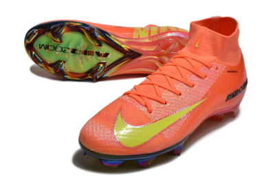 Men's Nike Air Zoom Mercurial Superfly 10 Elite FG Firm Ground High-Tops Football Boots - Red/Yellow/Gold