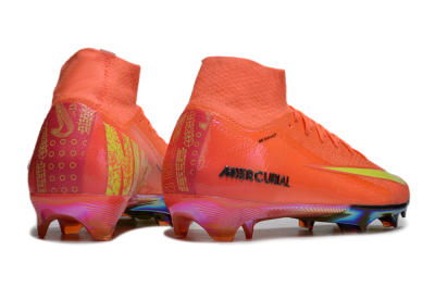Men's Nike Air Zoom Mercurial Superfly 10 Elite FG Firm Ground High-Tops Football Boots - Red/Yellow/Gold