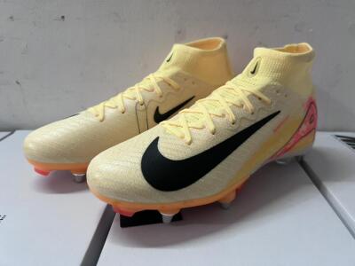 Men's Nike Air Zoom Mercurial Superfly 10 Elite SG Soft Ground High-Tops Football Boots - Black/Silver/Blue