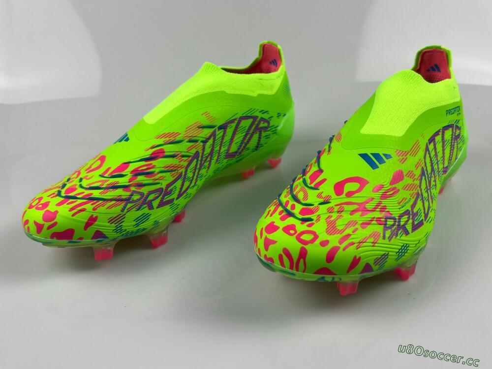 Unisex Adidas Predator Elite Laceless FG Firm Ground Low-Tops Football Boots - Yellow/Red/Purple