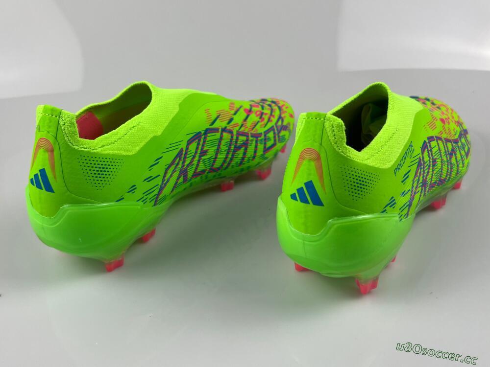 Unisex Adidas Predator Elite Laceless FG Firm Ground Low-Tops Football Boots - Yellow/Red/Purple