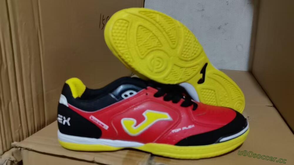 Men's Joma Top Flex IC Indoor & Futsal Low-Tops Football Shoes - Red/Yellow/Black