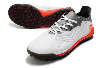 Men's Adidas Copa Sense.1 TF Artificial Turf Low-Tops Football Shoes - White/Grey/Red