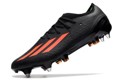 Men's Adidas X Speedflow.1 SG Soft Ground Low-Tops Football Boots - Black/Red/Silver