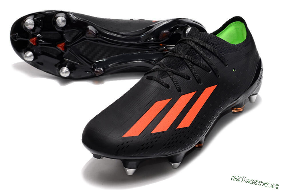 Men's Adidas X Speedflow.1 SG Soft Ground Low-Tops Football Boots - Black/Red/Silver 3