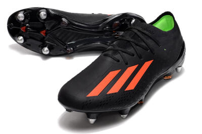 Men's Adidas X Speedflow.1 SG Soft Ground Low-Tops Football Boots - Black/Red/Silver