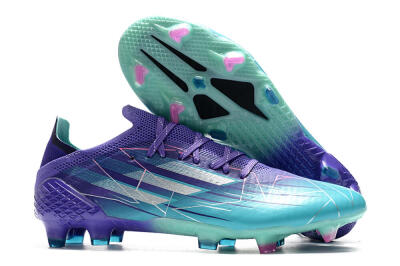 Men's Adidas X Speedflow.1 Messi FG Firm Ground Low-Tops Football Boots - Jade/Purple/Pink