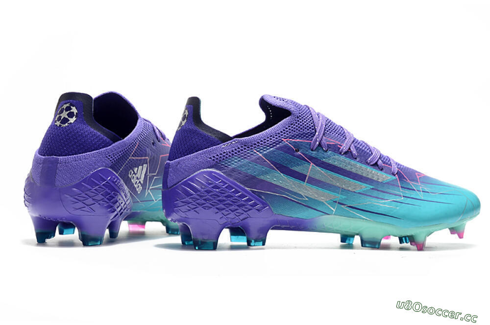 Men's Adidas X Speedflow.1 Messi FG Firm Ground Low-Tops Football Boots - Jade/Purple/Pink 6