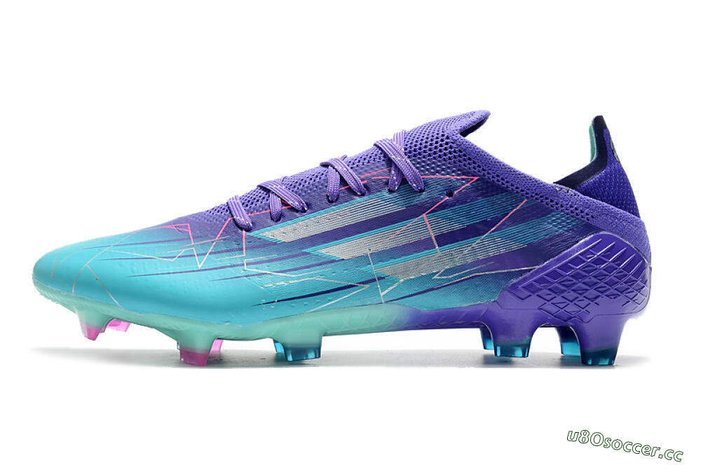 Men's Adidas X Speedflow.1 Messi FG Firm Ground Low-Tops Football Boots - Jade/Purple/Pink 0