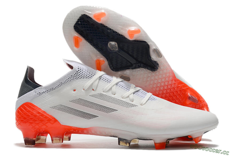 Men's Adidas X Speedflow.1 Messi FG Firm Ground Low-Tops Football Boots - White/Black/Red 2