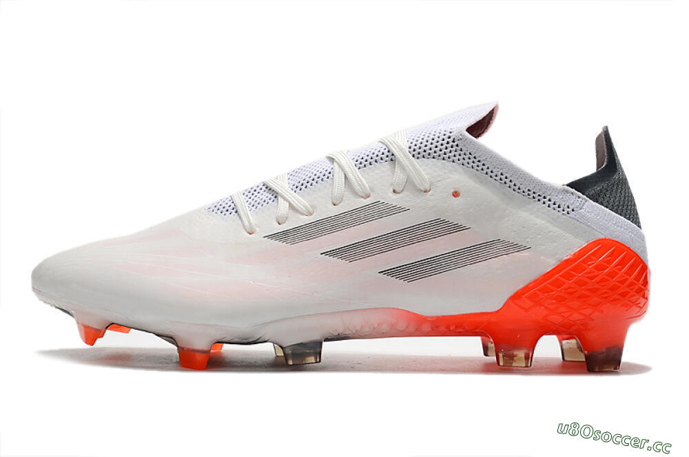 Men's Adidas X Speedflow.1 Messi FG Firm Ground Low-Tops Football Boots - White/Black/Red 0