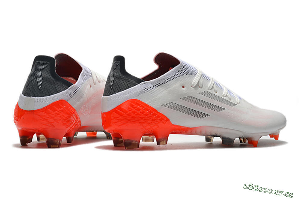 Men's Adidas X Speedflow.1 Messi FG Firm Ground Low-Tops Football Boots - White/Black/Red 6