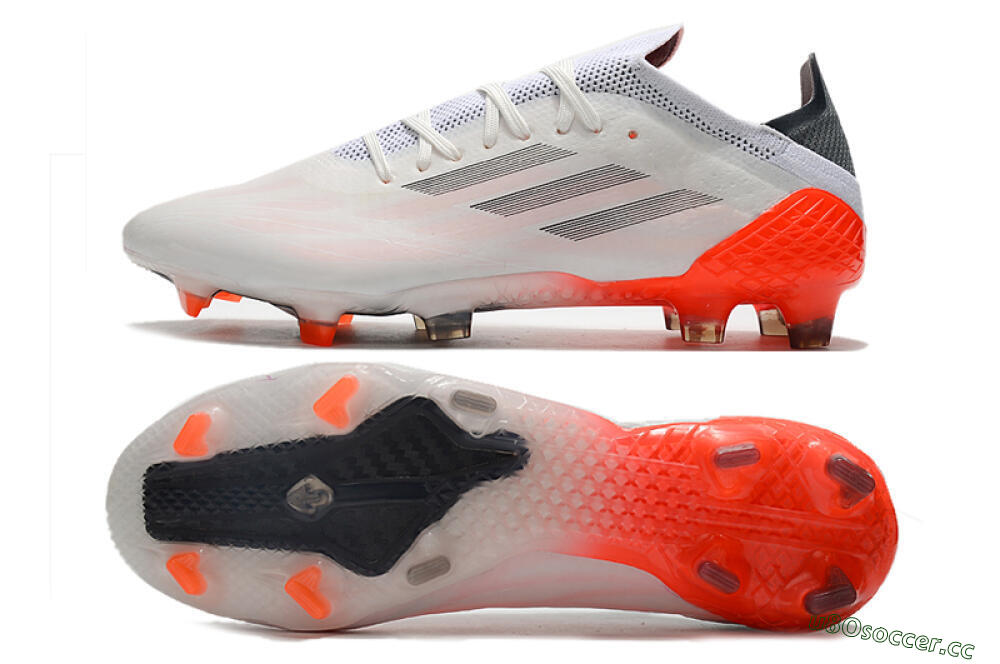 Men's Adidas X Speedflow.1 Messi FG Firm Ground Low-Tops Football Boots - White/Black/Red 1