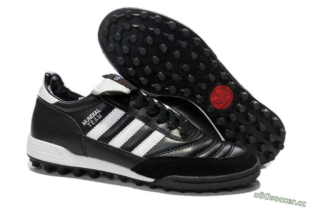 Unisex Adidas Copa Mundial Team Astro TF Artificial Turf Low-Tops Football Shoes - Black/White/Red 2