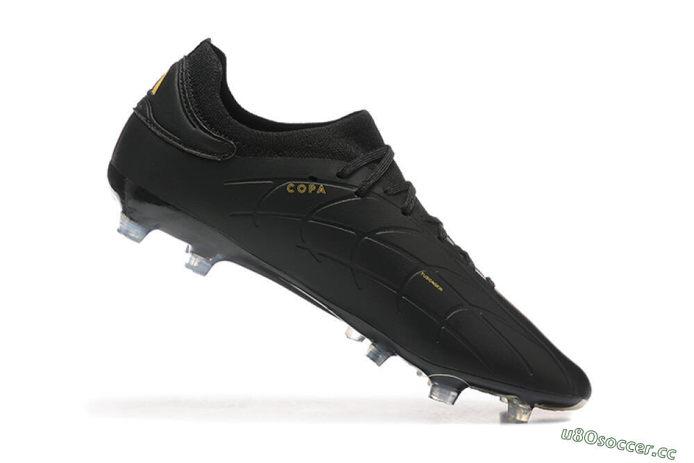 Men's Adidas Copa Pure 2+ FG Firm Ground Low-Tops Football Boots - Black/Gold/Blue 7