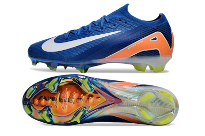 Unisex Nike Air Zoom Mercurial Vapor 16 Elite FG Firm Ground Low-Tops Football Boots - Blue/White/Orange