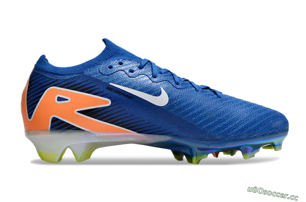 Unisex Nike Air Zoom Mercurial Vapor 16 Elite FG Firm Ground Low-Tops Football Boots - Blue/White/Orange 6