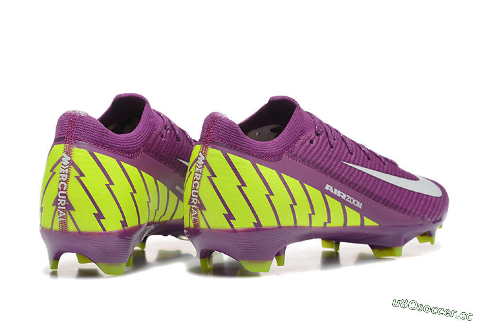 Men's Nike Air Zoom Mercurial Vapor 16 Elite FG Firm Ground Low-Tops Football Boots - Purple/White/Yellow 9