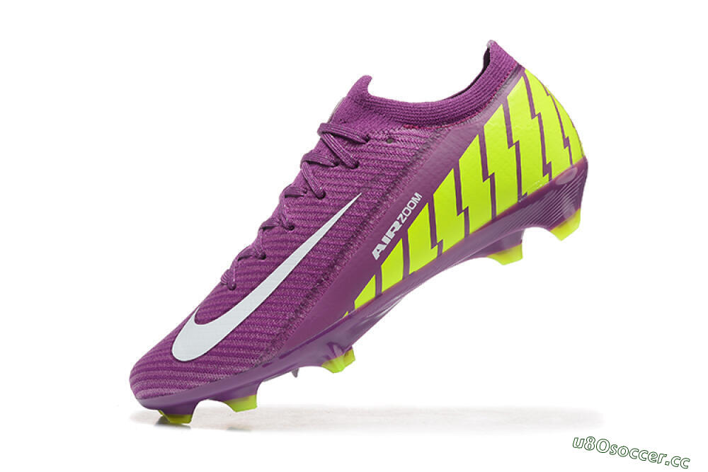 Men's Nike Air Zoom Mercurial Vapor 16 Elite FG Firm Ground Low-Tops Football Boots - Purple/White/Yellow 8