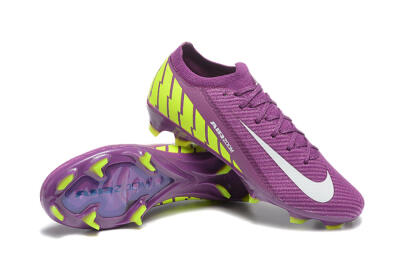 Men's Nike Air Zoom Mercurial Vapor 16 Elite FG Firm Ground Low-Tops Football Boots - Purple/White/Yellow