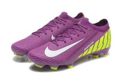 Men's Nike Air Zoom Mercurial Vapor 16 Elite FG Firm Ground Low-Tops Football Boots - Purple/White/Yellow