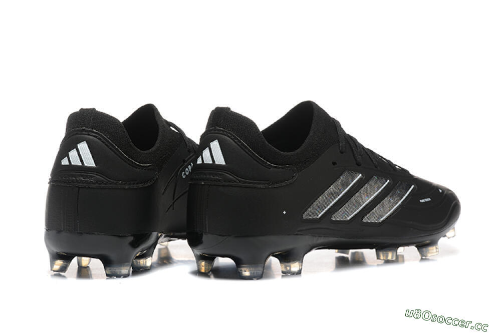 Men's Adidas Copa Pure 2+ FG Firm Ground Low-Tops Football Boots - Black/Silver/Blue 9