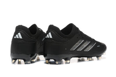 Men's Adidas Copa Pure 2+ FG Firm Ground Low-Tops Football Boots - Black/Silver/Blue
