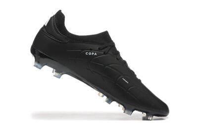 Men's Adidas Copa Pure 2+ FG Firm Ground Low-Tops Football Boots - Black/Silver/Blue