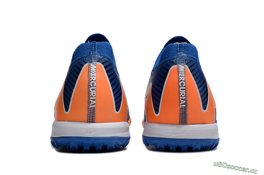 Unisex Nike Air Zoom Mercurial Vapor 16 Elite TF Artificial Turf Low-Tops Football Shoes - Blue/White/Orange 5