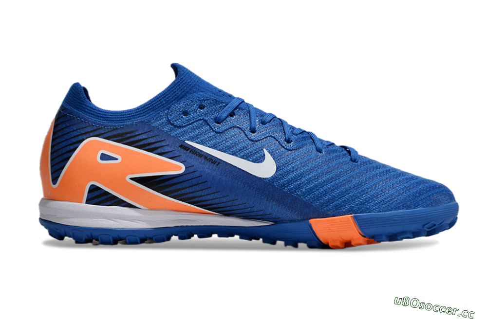 Unisex Nike Air Zoom Mercurial Vapor 16 Elite TF Artificial Turf Low-Tops Football Shoes - Blue/White/Orange 6