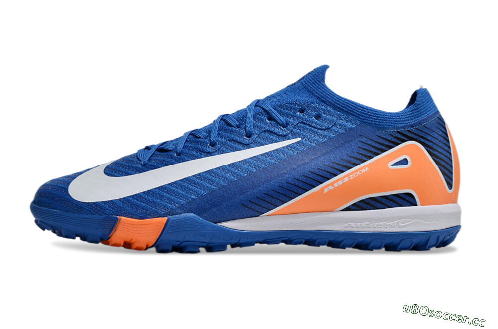 Unisex Nike Air Zoom Mercurial Vapor 16 Elite TF Artificial Turf Low-Tops Football Shoes - Blue/White/Orange 0
