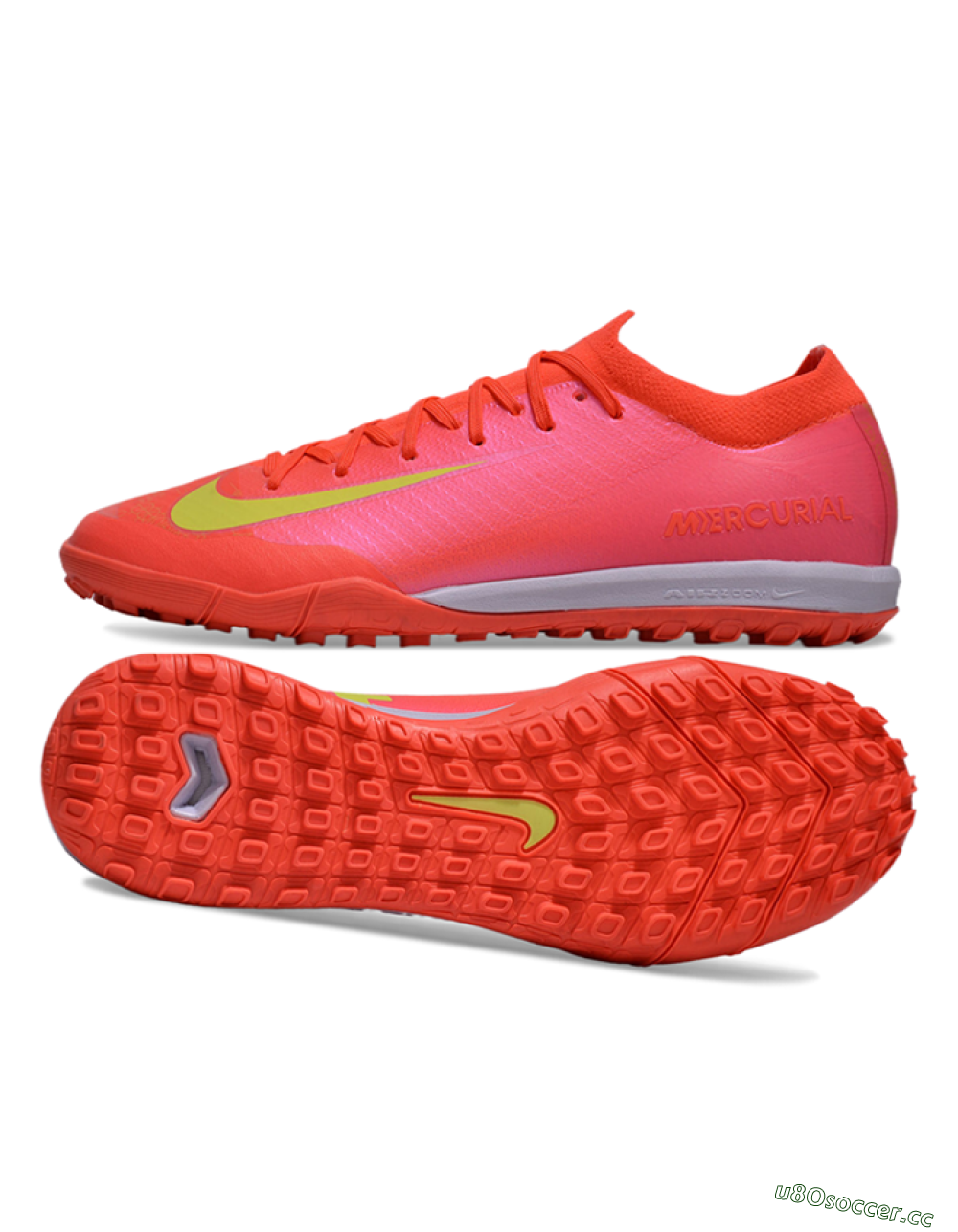 Unisex Nike Air Zoom Mercurial Vapor 16 Elite TF Artificial Turf Low-Tops Football Shoes - Pink/Yellow/White 1