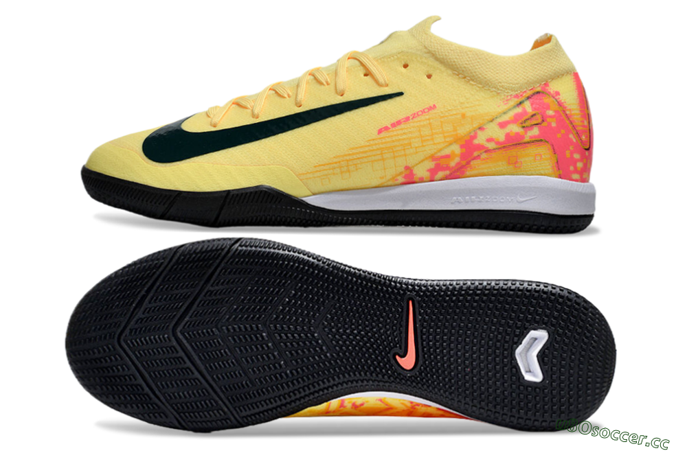Unisex Nike Air Zoom Mercurial Vapor 16 Elite IC Indoor & Futsal Low-Tops Football Shoes - Yellow/Black/Red 1