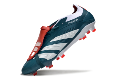 Men's Adidas Predator Elite Foldover Tongue FG Firm Ground Low-Tops Football Boots - Green/White/Red