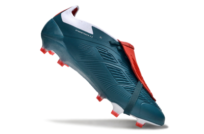Men's Adidas Predator Elite Foldover Tongue FG Firm Ground Low-Tops Football Boots - Green/White/Red
