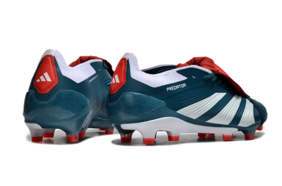 Men's Adidas Predator Elite Foldover Tongue FG Firm Ground Low-Tops Football Boots - Green/White/Red