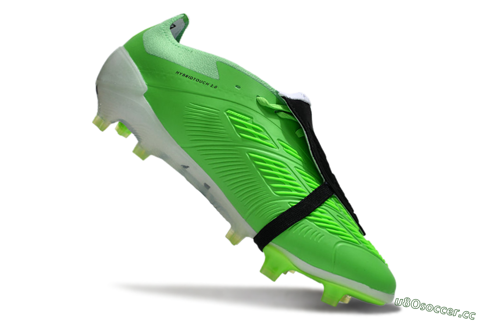 Men's Adidas Predator Elite Foldover Tongue FG Firm Ground Low-Tops Football Boots - Green/White/Black 4