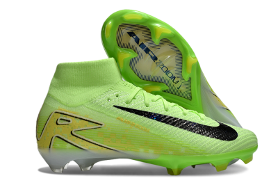 Unisex Nike Air Zoom Mercurial Superfly 10 Elite FG Firm Ground High-Tops Football Boots - Green/Black/White