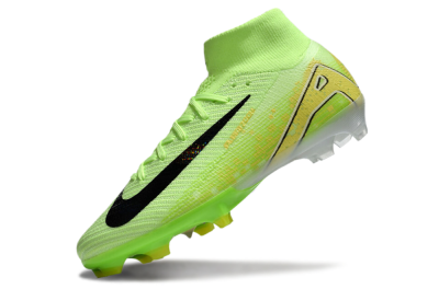 Unisex Nike Air Zoom Mercurial Superfly 10 Elite FG Firm Ground High-Tops Football Boots - Green/Black/White