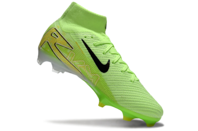 Unisex Nike Air Zoom Mercurial Superfly 10 Elite FG Firm Ground High-Tops Football Boots - Green/Black/White