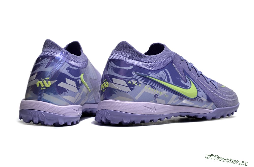Men's Nike Phantom GX 2 Elite TF Artificial Turf Low-Tops Football Shoes - Purple/Yellow/White 6