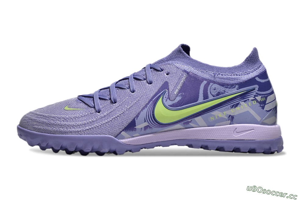Men's Nike Phantom GX 2 Elite TF Artificial Turf Low-Tops Football Shoes - Purple/Yellow/White 0