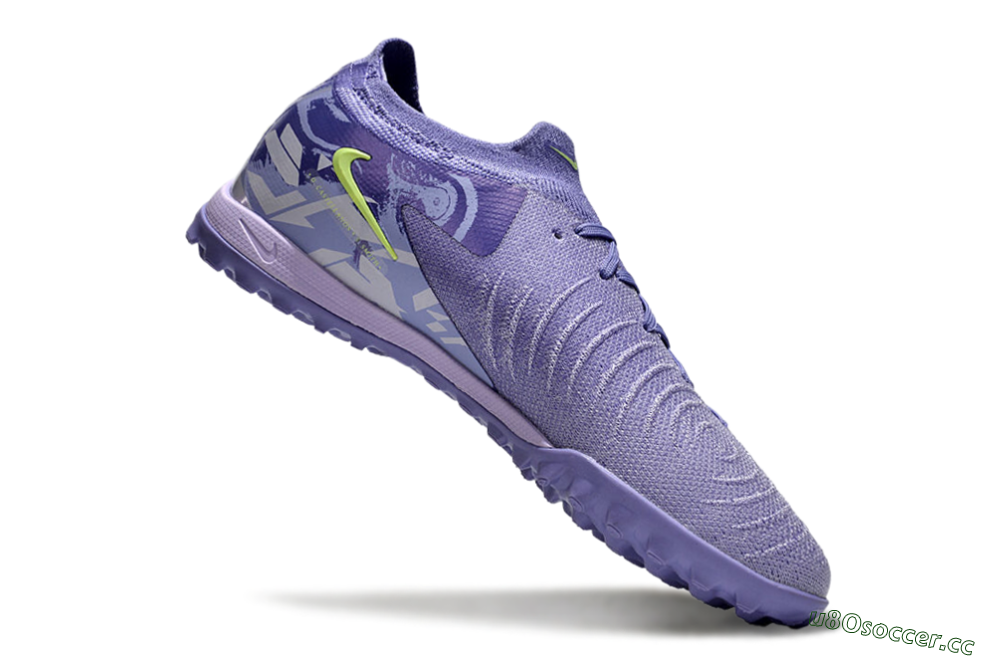 Men's Nike Phantom GX 2 Elite TF Artificial Turf Low-Tops Football Shoes - Purple/Yellow/White 4