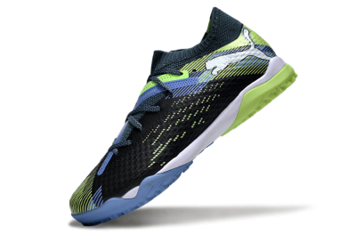 Men's Puma Future Ultimate TF Artificial Turf Low-Tops Football Shoes - Black/Yellow/Blue