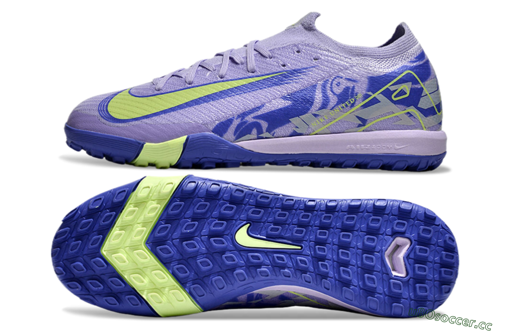 Unisex Nike Air Zoom Mercurial Vapor 16 Elite TF Artificial Turf Low-Tops Football Shoes - Purple/Yellow/White 1