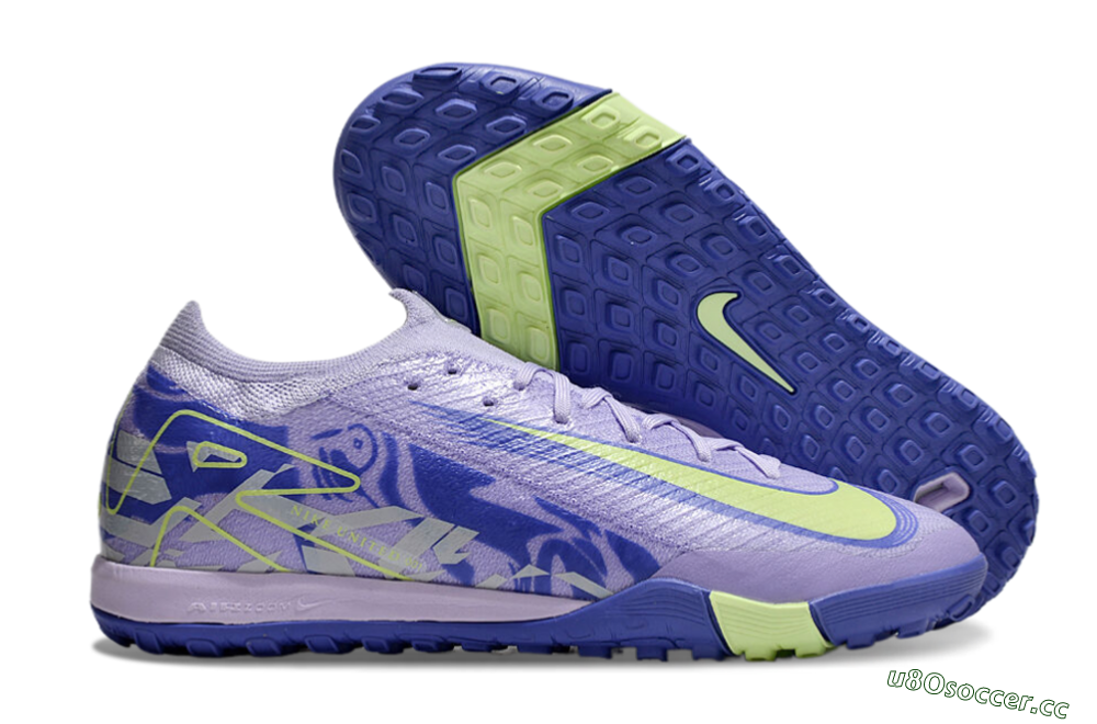 Unisex Nike Air Zoom Mercurial Vapor 16 Elite TF Artificial Turf Low-Tops Football Shoes - Purple/Yellow/White 2