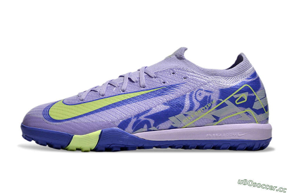 Unisex Nike Air Zoom Mercurial Vapor 16 Elite TF Artificial Turf Low-Tops Football Shoes - Purple/Yellow/White 0