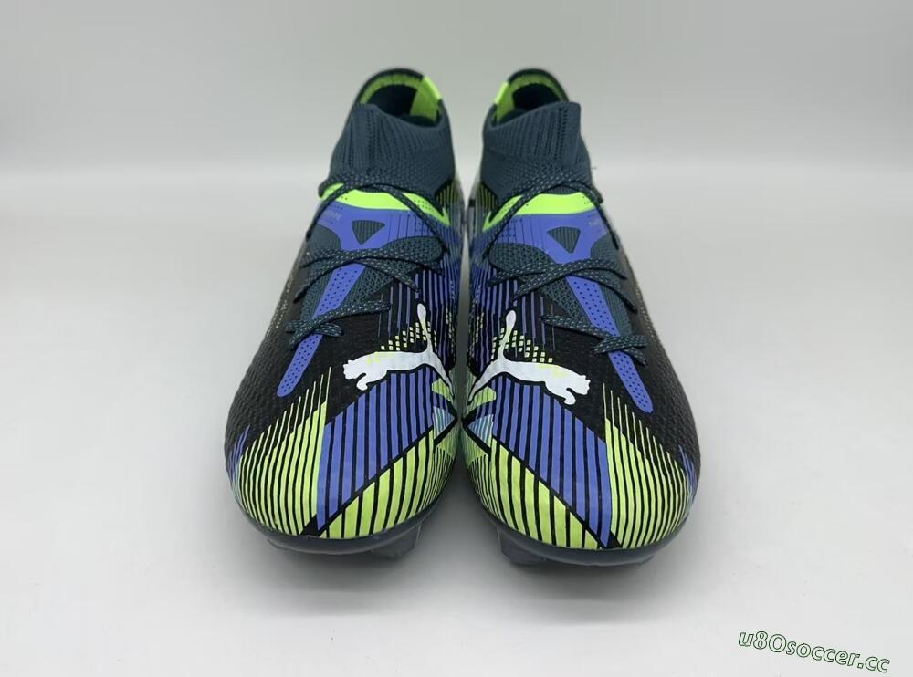 Men's Puma Future Ultimate FG Firm Ground Low-Tops Football Boots - Black/Yellow/Blue