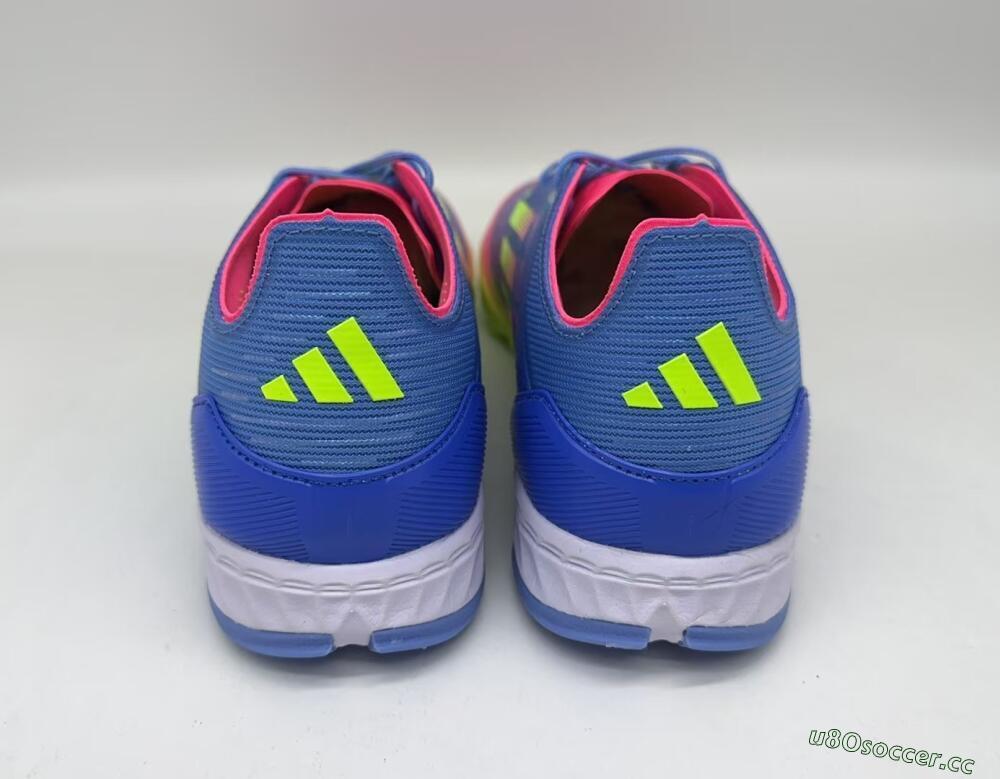 Men's Adidas F50 Elite TF Artificial Turf Low-Tops Football Shoes - Blue/Pink/Yellow